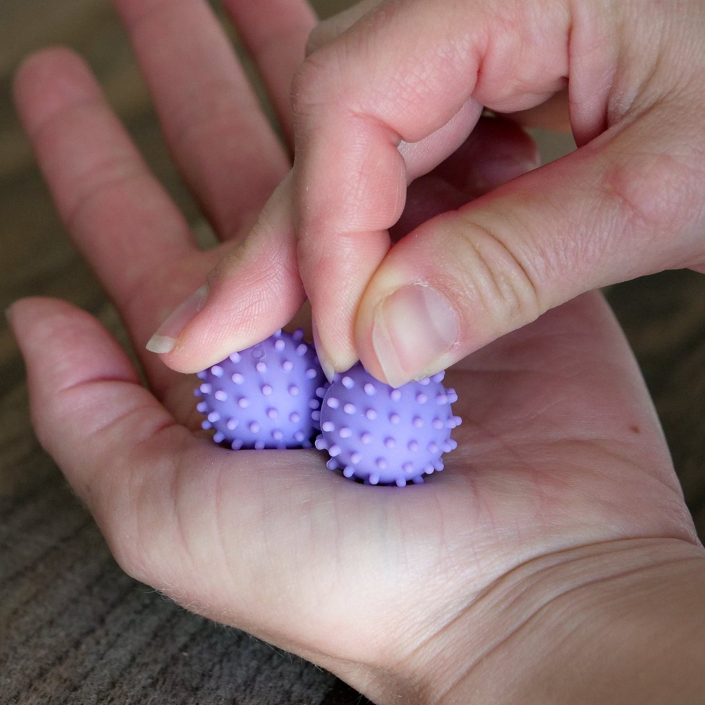 LYNSOLAB Sensory Silicone Fidget Balls 4 Textured Non-Magnetic Tactile Stress Relief Toys