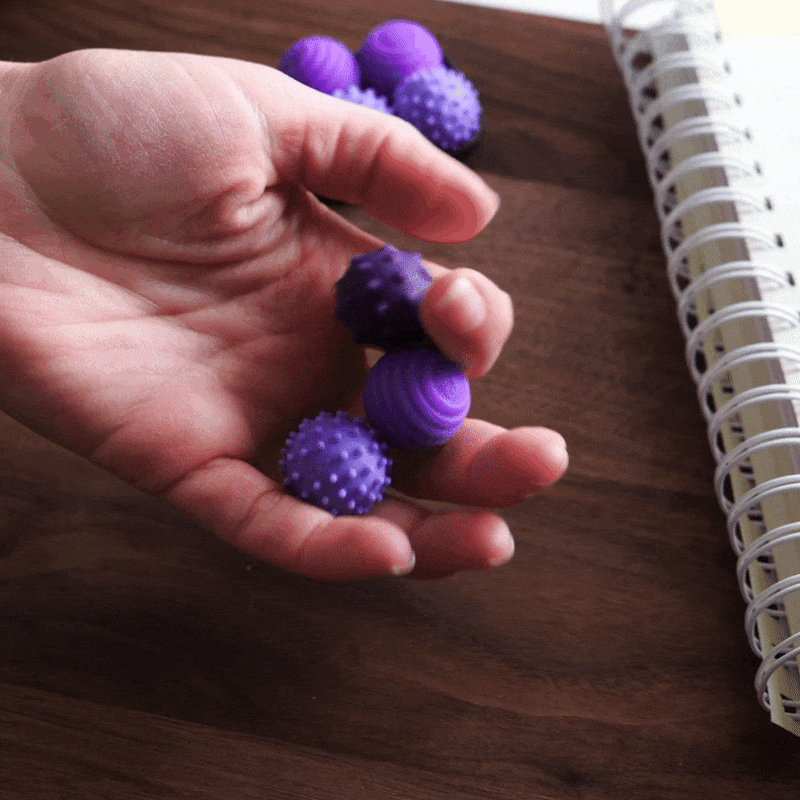 LYNSOLAB Sensory Silicone Fidget Balls 4 Textured Non-Magnetic Tactile Stress Relief Toys