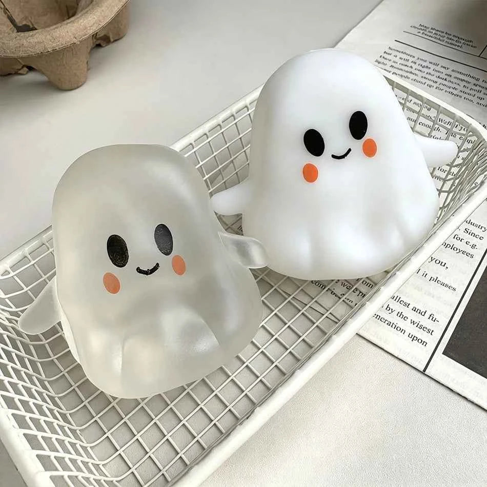 2026 Halloween Coconut Oil Pumpkin Squishy Ghost Slow Rebound Toy Soft Cute Squeeze Stress Relief Fidget Toy Halloween Gift