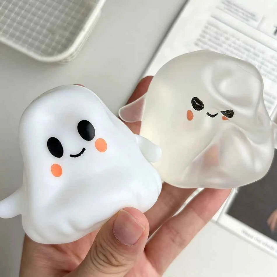 2026 Halloween Coconut Oil Pumpkin Squishy Ghost Slow Rebound Toy Soft Cute Squeeze Stress Relief Fidget Toy Halloween Gift
