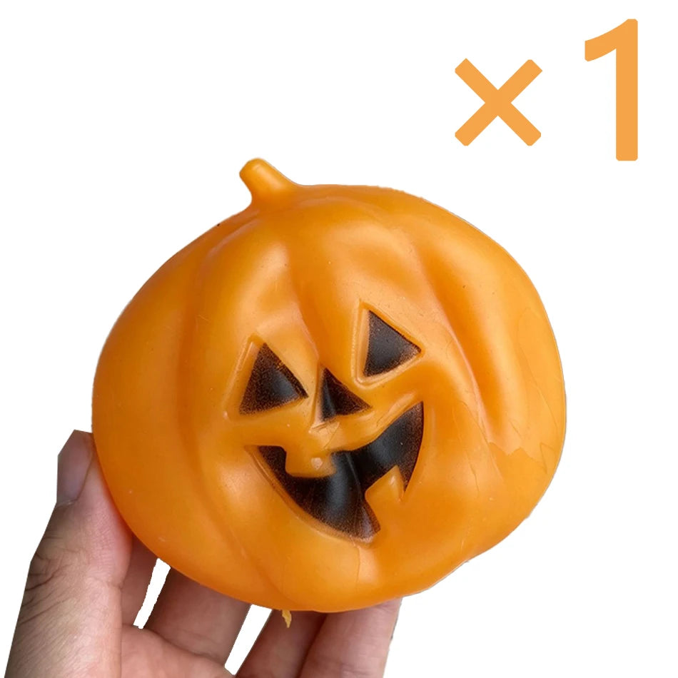 Charming Ghost Pumpkin Stress Relief Toy | Soft Coconut Oil Fidget for Halloween Fun