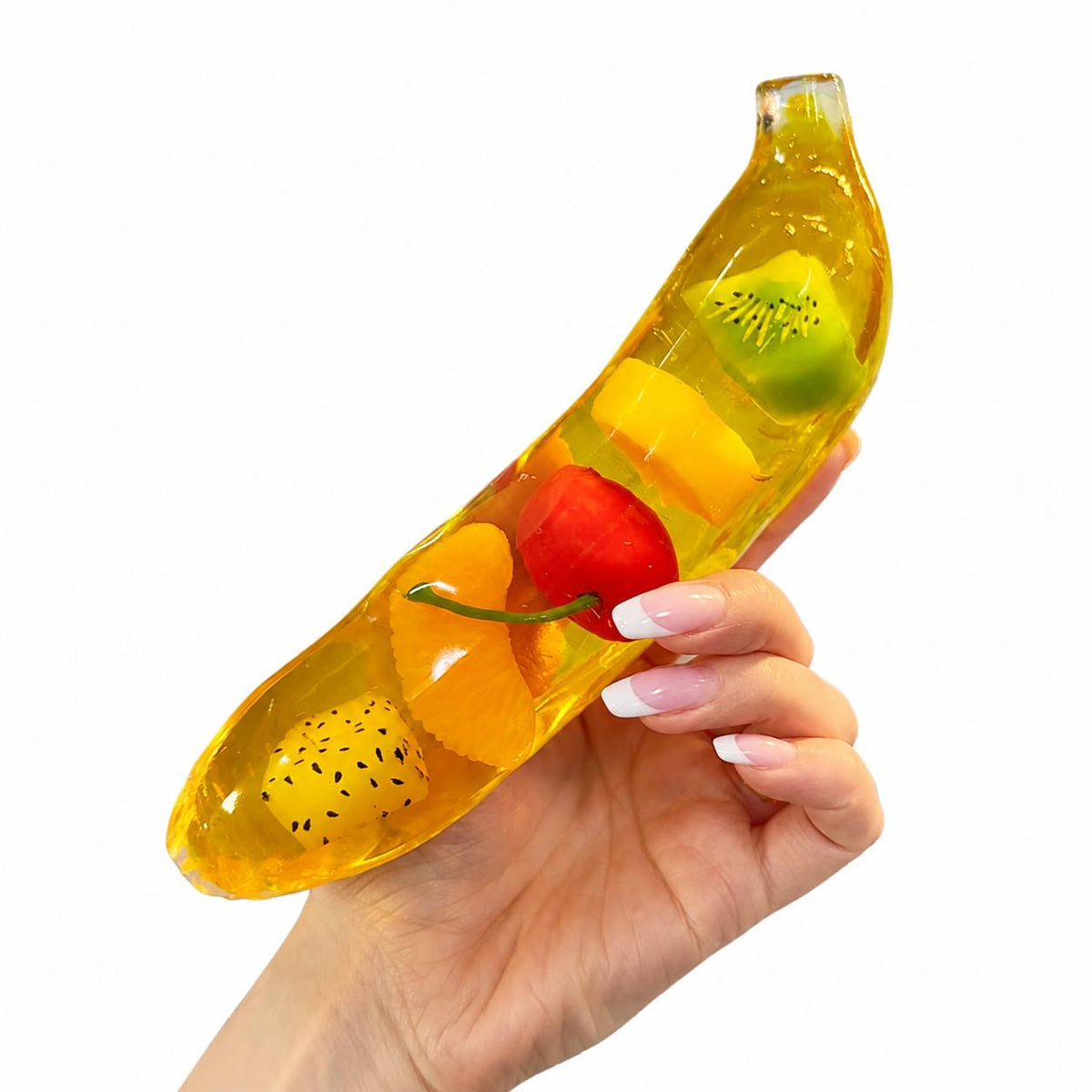 Moldable Jelly Filled Banana Squishy | Soft Squeeze Fidget Toy for Stress Relief