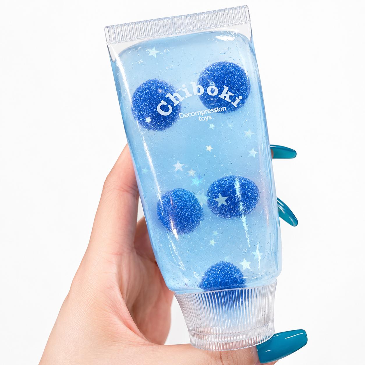 Cute Squeeze Gel Tube Fidget Toy, Soft Squishy Sensory Toy, Slow Rising TPR Squeeze Toy, Clear Plain Gel Stre