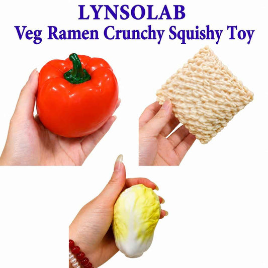 LYNSOLAB Crunchy Squishy Stress Relief Toy | 3 Adorable Shapes for Adult Relaxation