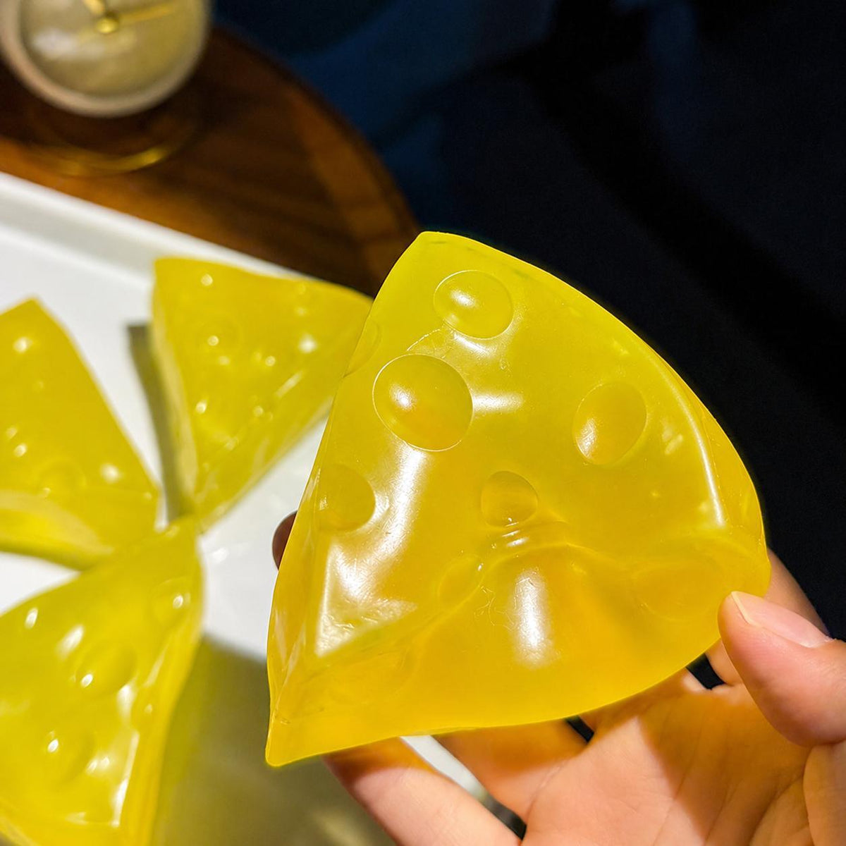 Transparent Cheese Jelly Squishy - Ultimate Stress Relief Fidget Toy for Adults