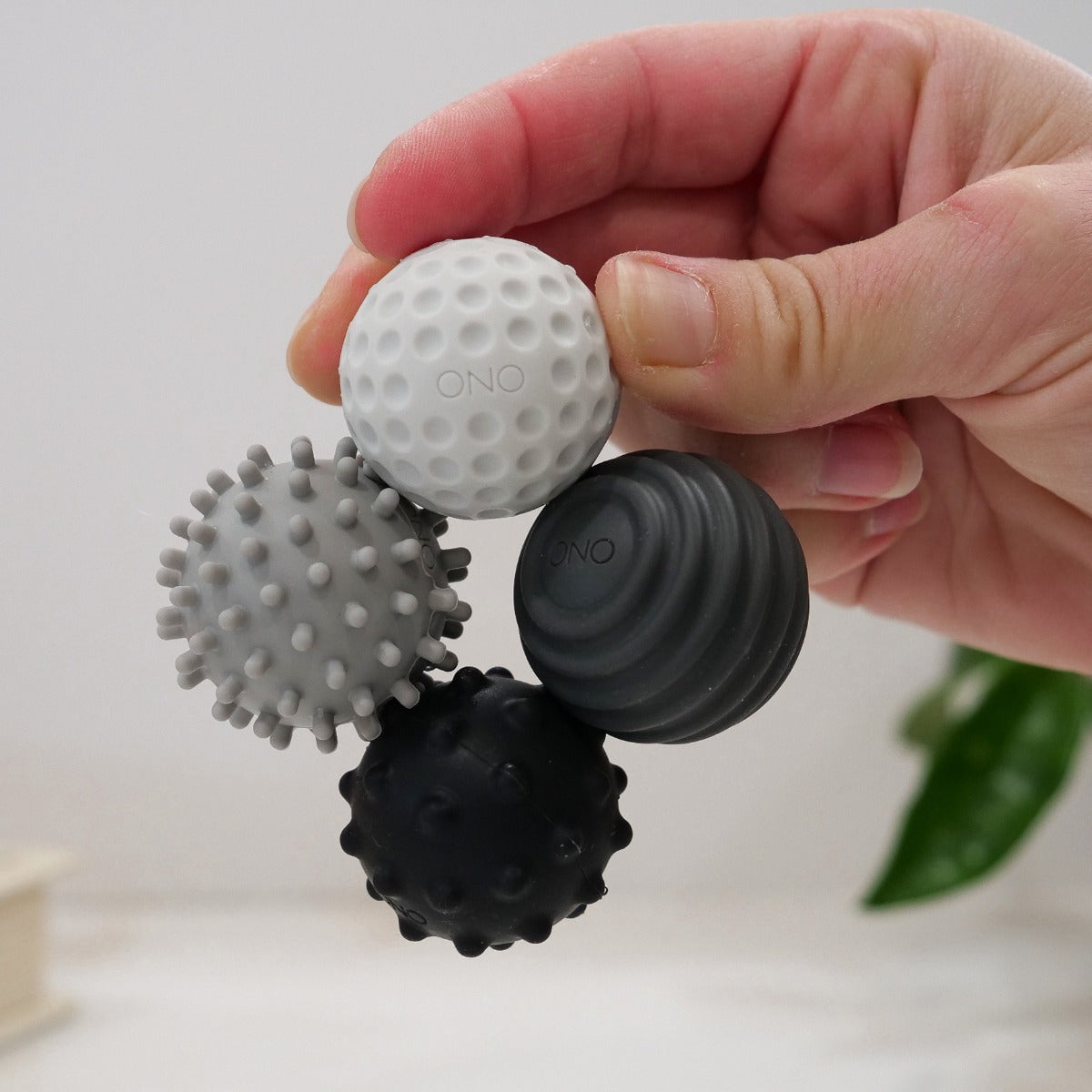 4 Pack Magnetic Silicone Tactile Fidget Balls Silent Sensory Stress Relief Toys