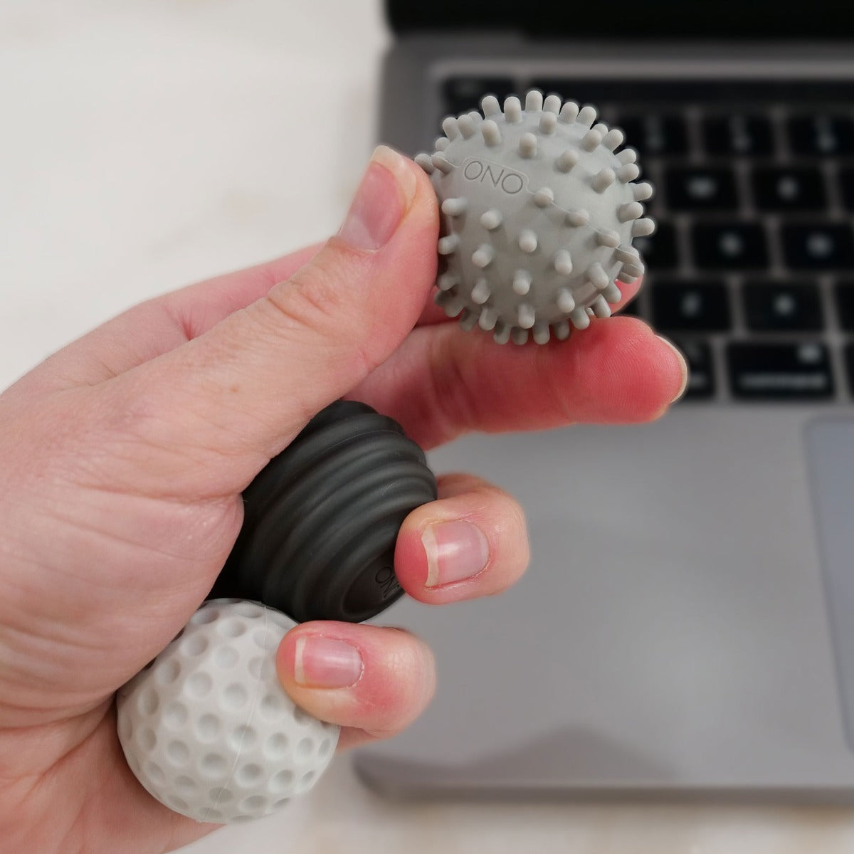4 Pack Magnetic Silicone Tactile Fidget Balls Silent Sensory Stress Relief Toys