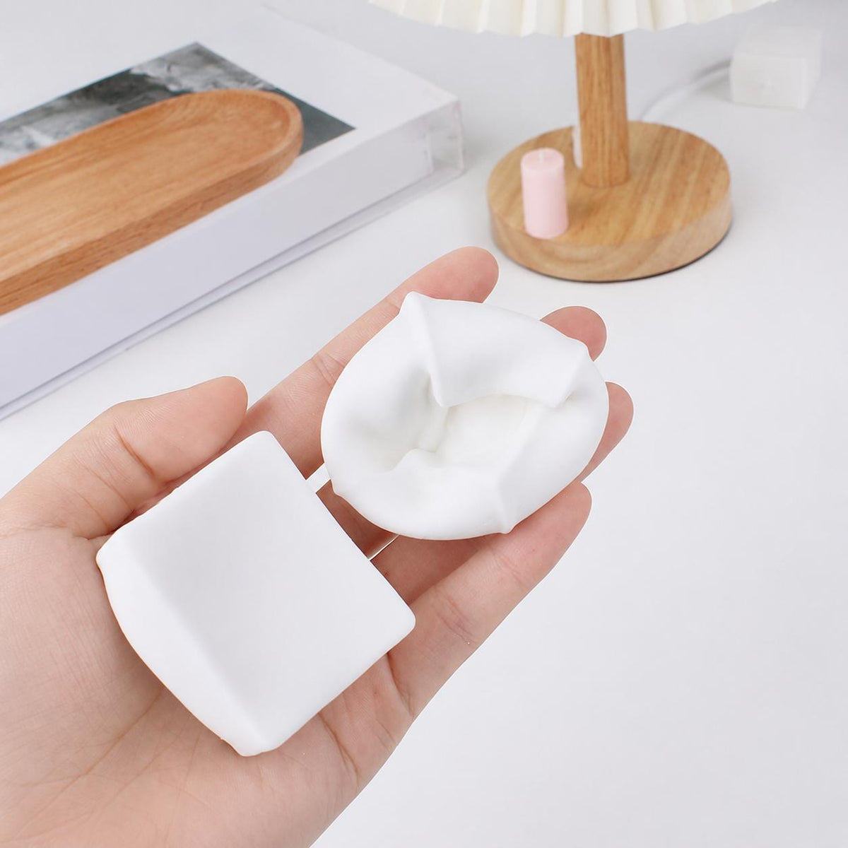 Calm Tofu Squishy, LYNSOLAB Fidget, Portable Slow Rising Soft Stress Relief Toy, Sensory Squeeze Toy, 1/2 pcs