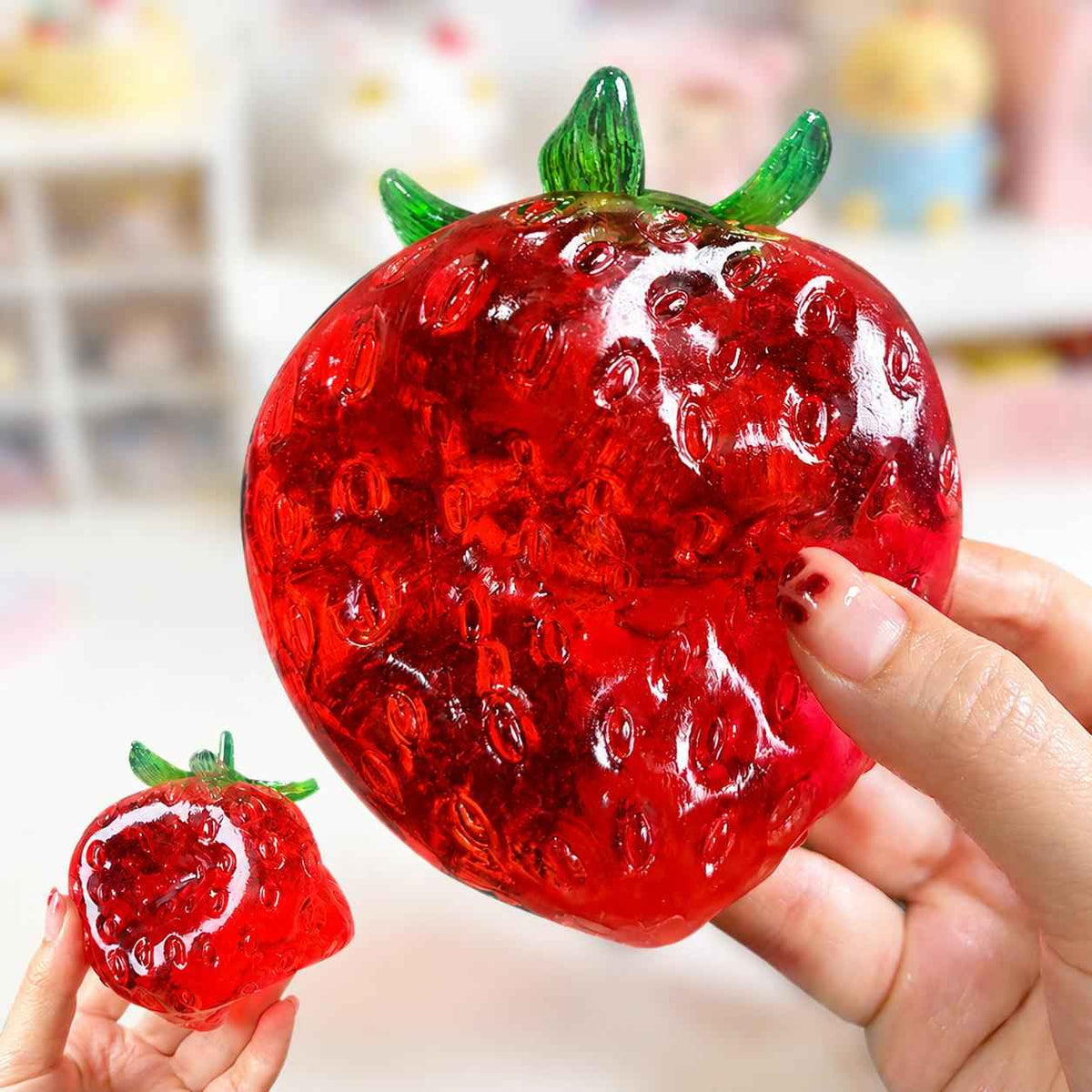 Moldable Jelly Strawberry Squishy Adult Stress Relief Fidget Sensory Toy for Office Desk