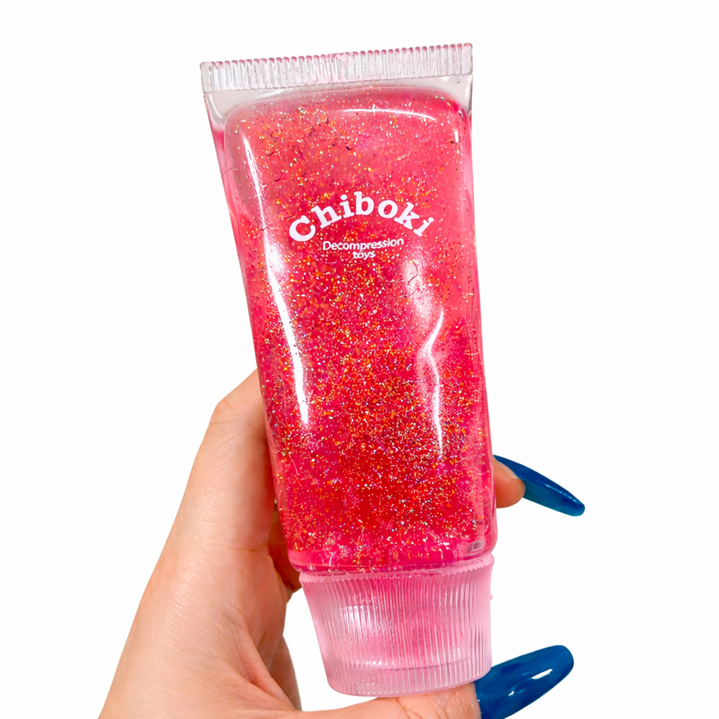 Cute Squeeze Gel Tube Fidget Toy, Soft Squishy Sensory Toy, Slow Rising TPR Squeeze Toy, Clear Plain Gel Stre