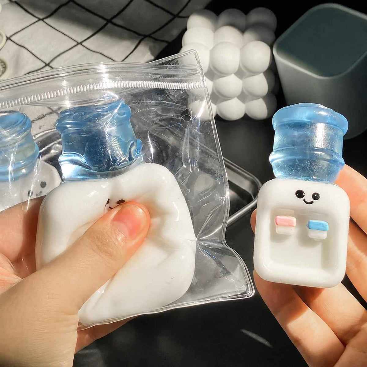 Mini Water Dispenser Squishy Fidget Toy | Cute Elastic Squeeze Stress Relief Toy