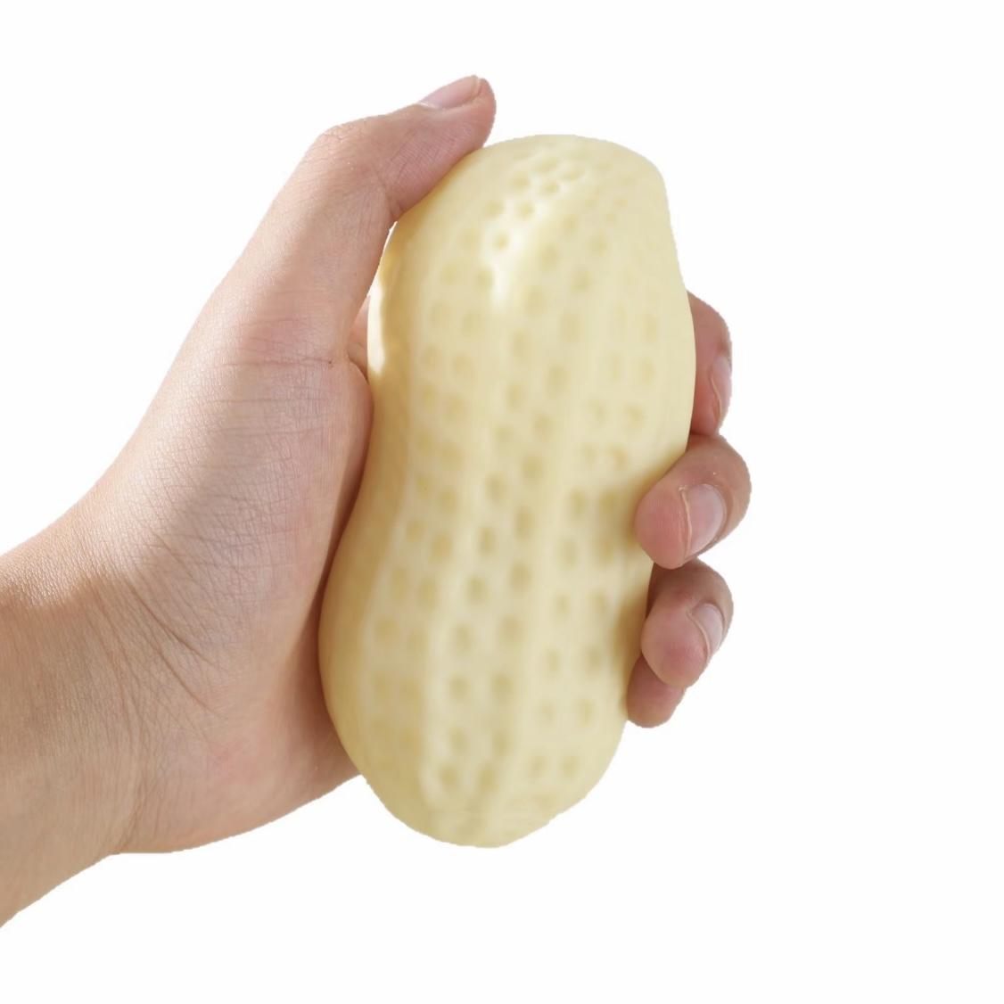 Large Soft Peanut Stress Relief Toy, Realistic Food Cheese Slow Bounce Decompression Toy Gift, Relaxing Squeeze Fun Squishies